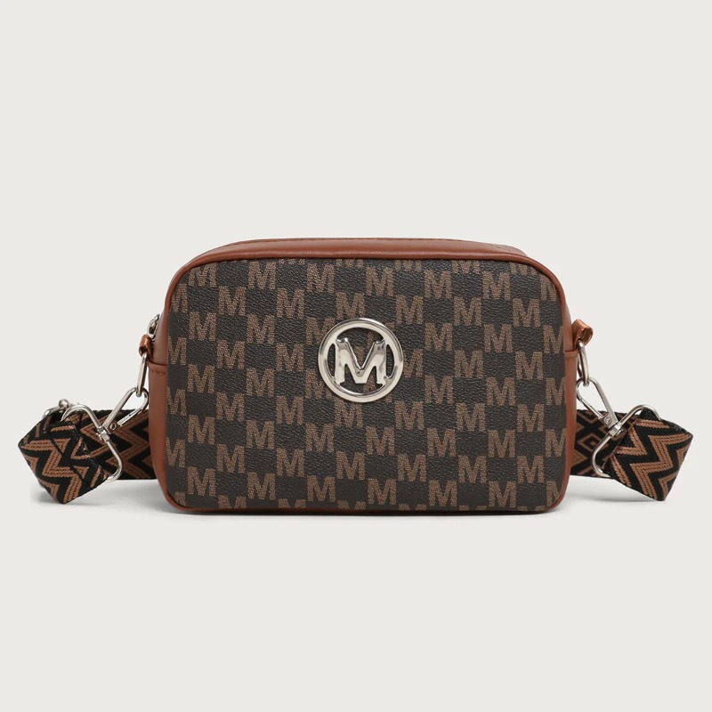 Women'S Bags At M&S - 레트로 M 패턴 디자인 여성 크로스바디