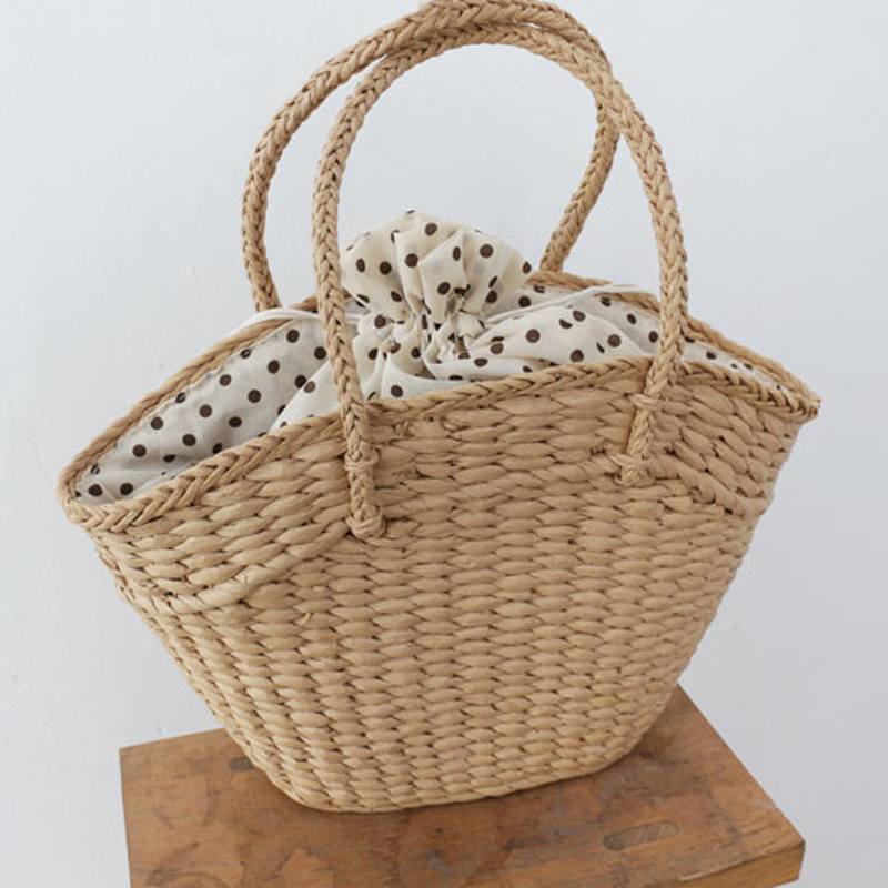 Basket Bag Wicker - 패션 라탄 여성 핸드백 위커 우븐