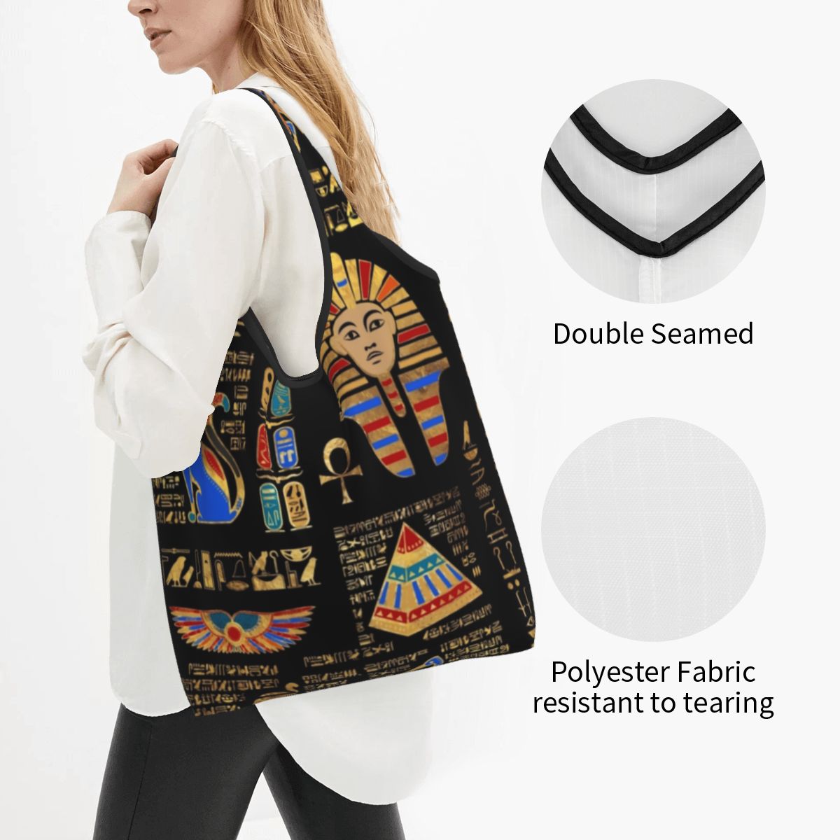 여성용 귀여운 고대 이집트 예술 쇼퍼 숄더백, 이집트  - Women Bags Egypt 리뷰 및 가격