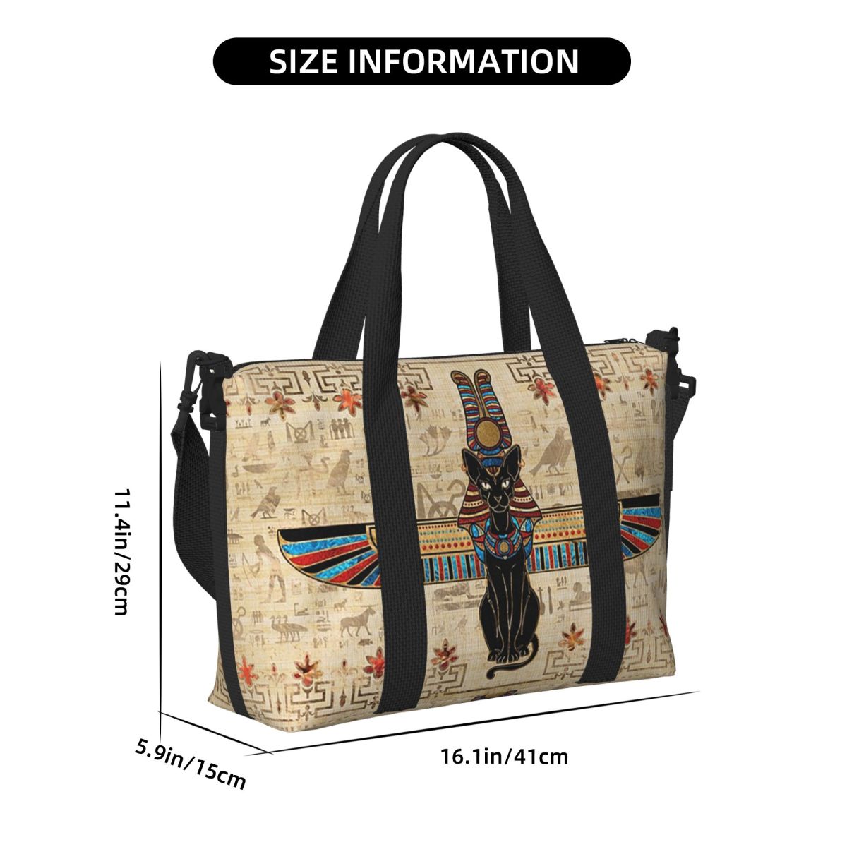 이집트 고양이 이집트 상형 문자 해변 여행 가방 체육관 - Women Bags Egypt 리뷰 및 가격
