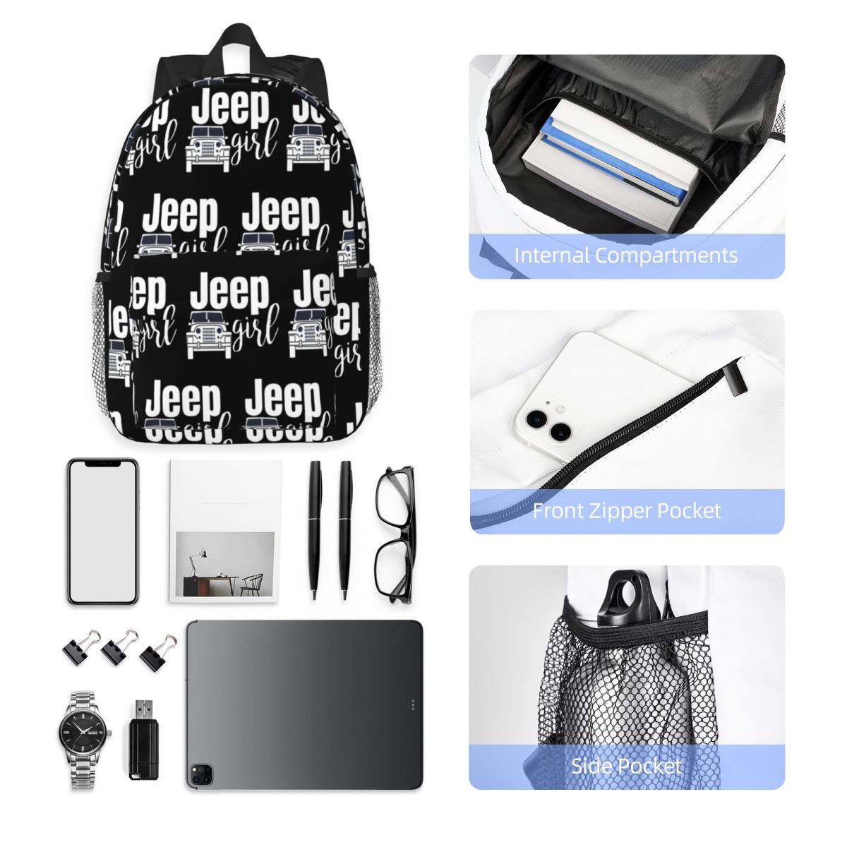 지프 소녀 배낭 핫 세일 데이팩 대용량 소년 소녀 책가 - Women'S Jeep Bags 리뷰 및 가격