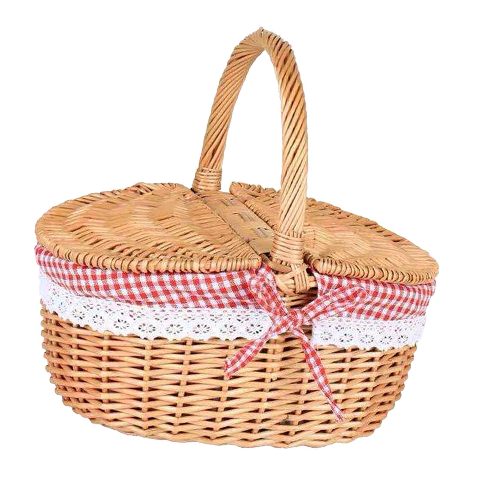 손으로 짠 고리버들 피크닉 바구니 (세탁 가능한 안감  - Basket Bag Wicker 리뷰 및 가격