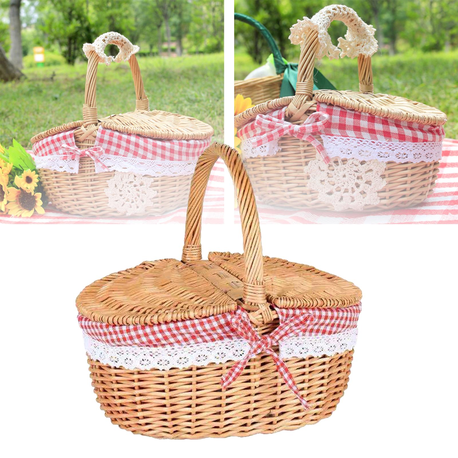 손으로 짠 고리버들 피크닉 바구니 (세탁 가능한 안감  - Basket Bag Wicker 리뷰 및 가격