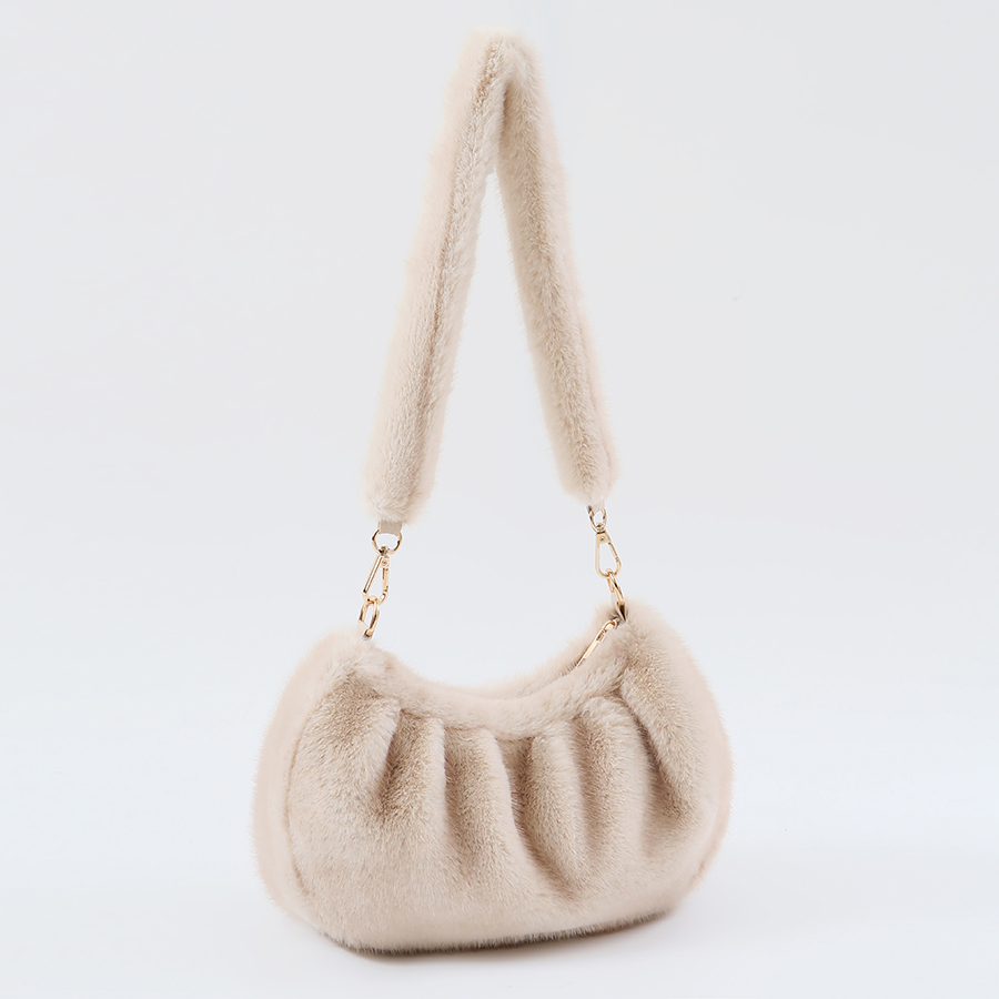 네오 민트 럭셔리 인조 밍크 퍼 플리츠 클라우드 숄더백 - Women Bags Ru 리뷰 및 가격