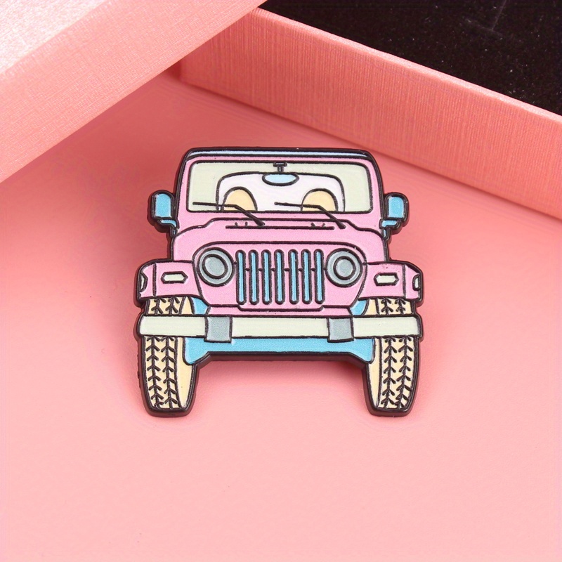 사랑스러운 핑크색 지프 만화 에나멜 핀 - 가방 및 야 - Women'S Jeep Bags 리뷰 및 가격