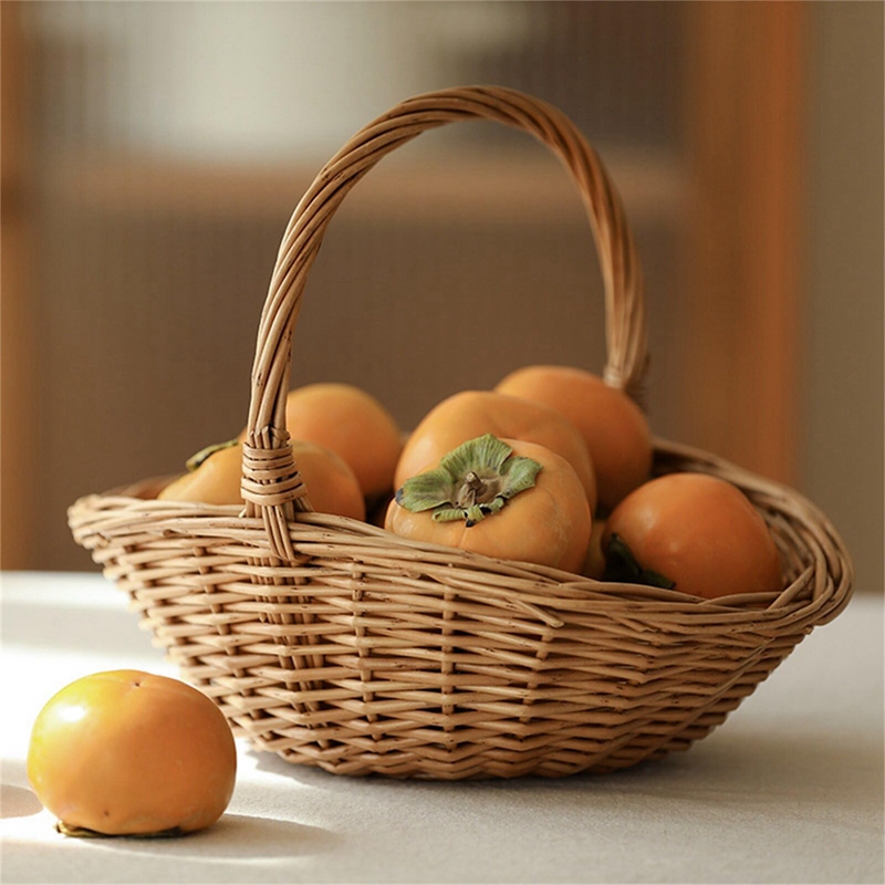 손잡이가 달린 고리 버들 보관 바구니, 선물 바구니,  - Basket Bag Wicker 리뷰 및 가격