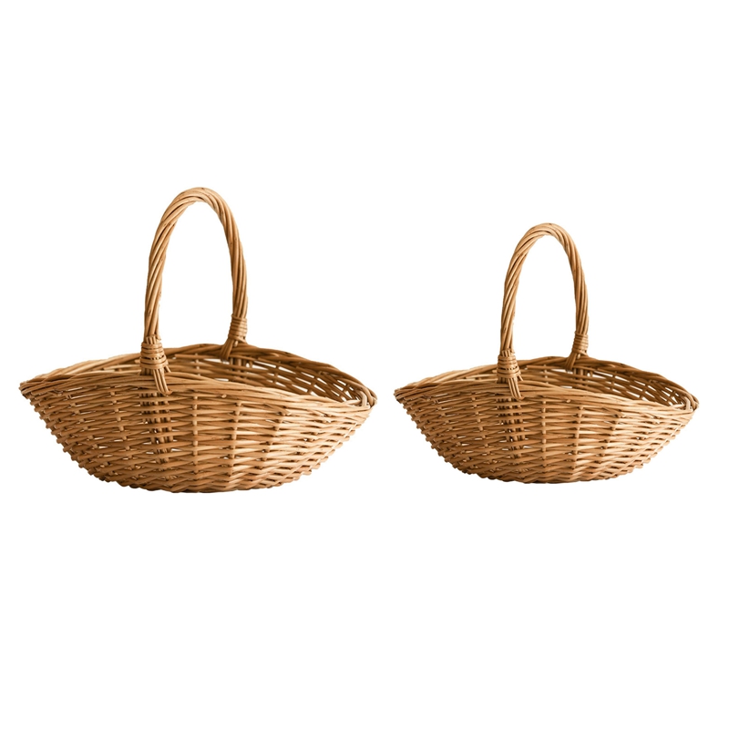 손잡이가 달린 고리 버들 보관 바구니, 선물 바구니,  - Basket Bag Wicker 리뷰 및 가격