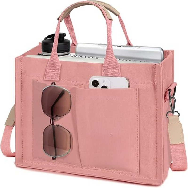 여성용 대형 캔버스 토트백 포켓 포함 노트북 숄더 크로 - Women'S Tote Bags For Work 리뷰 및 가격