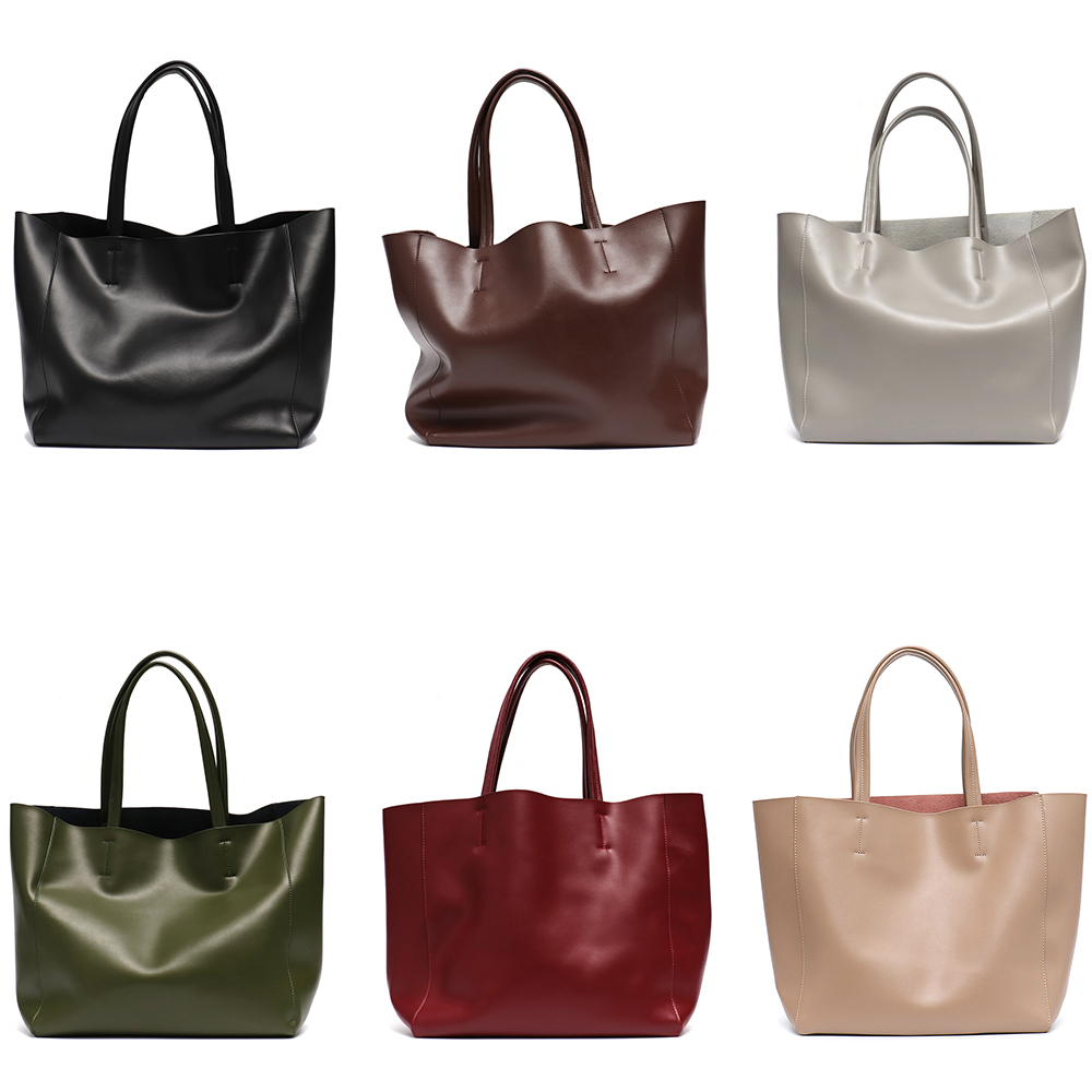 미니멀리스트 빅 토트 백 여성 유행 진짜 가죽 숄더 핸 - Women'S Tote Bags For Work 리뷰 및 가격