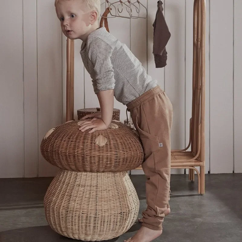 북유럽 바람 등나무 짠 버섯 모양 보관 바구니, 어린이 - Basket Bag Wicker 리뷰 및 가격