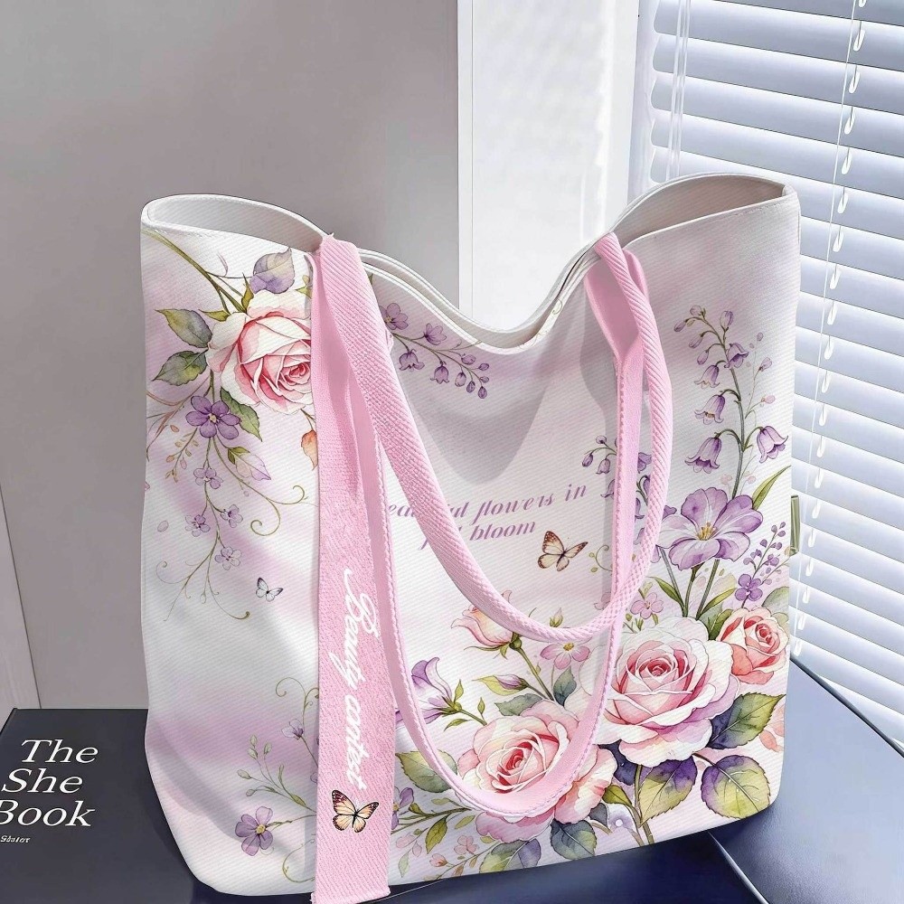 휴대용 꽃무늬 캔버스 토트백 재사용 가능한 대용량 숄더 - Women'S Reebok Bags 리뷰 및 가격