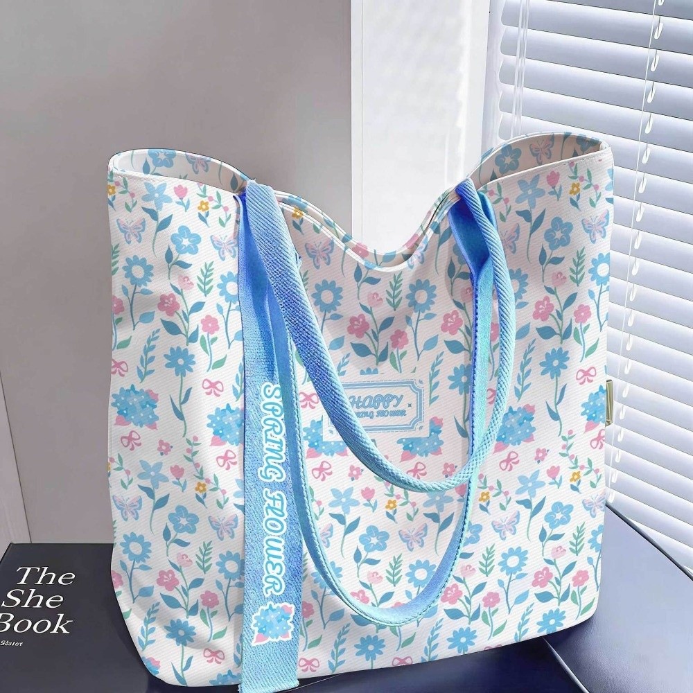 휴대용 꽃무늬 캔버스 토트백 대용량 재사용 가능한 통근 - Women'S Reebok Bags 리뷰 및 가격