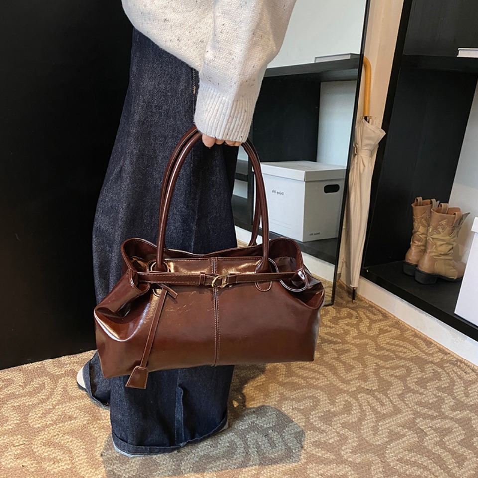 겨울용 PU 가죽 호보 핸드백 숄더백 레트로 탑 핸들  - Women'S Tote Bags For Work 리뷰 및 가격