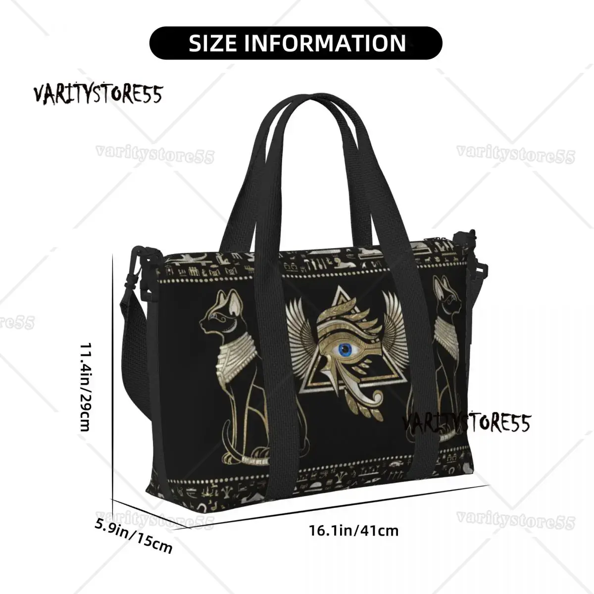 사용자 정의 이집트 고양이와 호루스의 눈 토트 백 여성 - Women Bags Egypt 리뷰 및 가격
