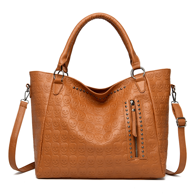 펑크 스컬 크로스바디 백 PU 가죽 스터드 장식 패션  - Women'S Tote Bags For Work 리뷰 및 가격