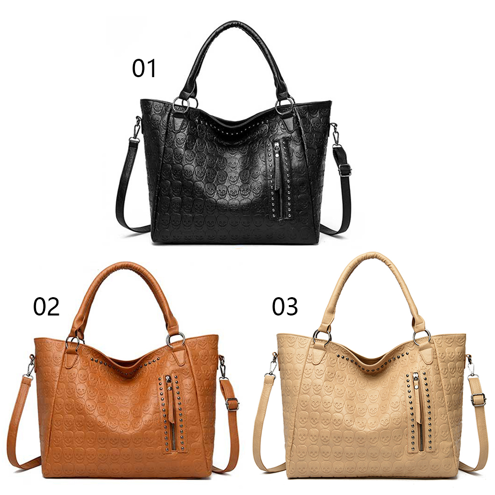 펑크 스컬 크로스바디 백 PU 가죽 스터드 장식 패션  - Women'S Tote Bags For Work 리뷰 및 가격